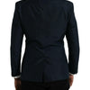 Dolce & Gabbana Blue GOLD Notch Single Breasted Coat Blazer