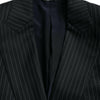 Dolce & Gabbana Black Stripe SICILIA Double Breasted Coat Blazer