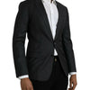 Dolce & Gabbana Black Stripe MARTINI Single Breasted Coat Blazer