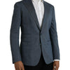 Dolce & Gabbana Blue Linen NAPOLI Single Breasted Coat Blazer