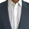 Dolce & Gabbana Blue Linen NAPOLI Single Breasted Coat Blazer