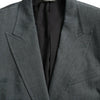 Dolce & Gabbana Blue Linen NAPOLI Single Breasted Coat Blazer