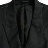 Dolce & Gabbana Black Wool MARTINI Single Breasted Coat Blazer