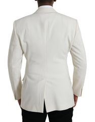 White Wool MARTINI Double Breasted Blazer