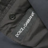 Dolce & Gabbana Dark Blue Cotton Single Breasted Coat Blazer