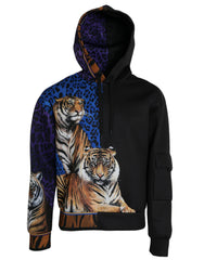 Multicolor Tiger Hooded Sweatshirt Sweater