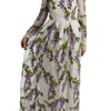 Dolce & Gabbana Elegant Maxi A-line Long Sleeve Dress