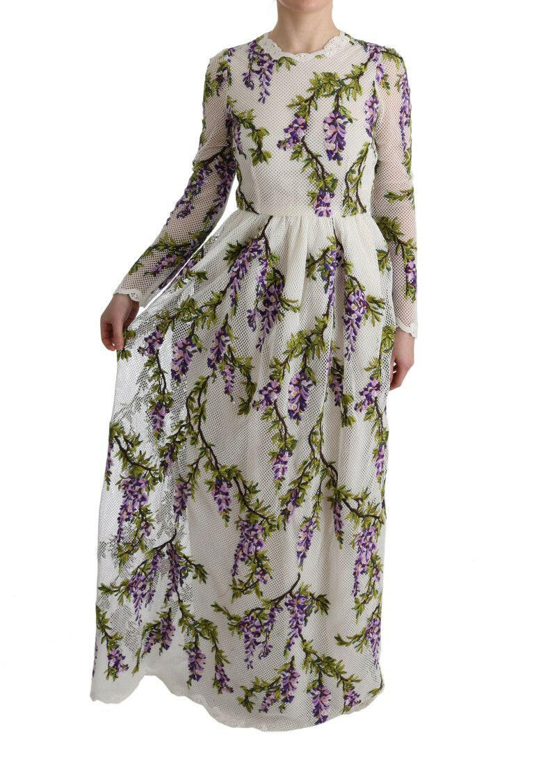 Dolce & Gabbana Elegant Maxi A-line Long Sleeve Dress