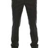 Dolce & Gabbana Elegant Gray Striped Wool Formal Trousers