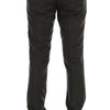 Dolce & Gabbana Elegant Gray Striped Wool Formal Trousers