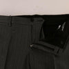 Dolce & Gabbana Elegant Gray Striped Wool Formal Trousers