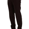 Dolce & Gabbana Elegant Slim Fit Formal Trousers in Purple