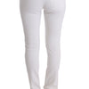 Ermanno Scervino Chic White Slim Fit Cotton Trousers