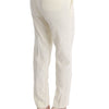 Ermanno Scervino Chic White Regular Fit Pants