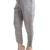 Ermanno Scervino Chic Gray Cropped Silk Pants