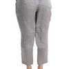 Ermanno Scervino Chic Gray Cropped Silk Pants