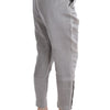 Ermanno Scervino Chic Gray Cropped Silk Pants