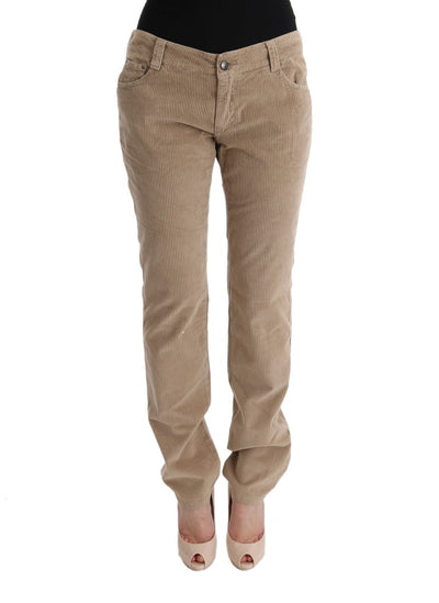 Ermanno Scervino Beige Regular Fit Luxe Trousers