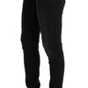 Acht Chic Slim Fit Black Cotton Jeans