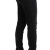 Acht Chic Slim Fit Black Cotton Jeans