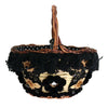 Dolce & Gabbana Chic Beige & Black Straw Snakeskin Bucket Bag