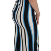 Dolce & Gabbana Chic Striped Silk Sheath Dress