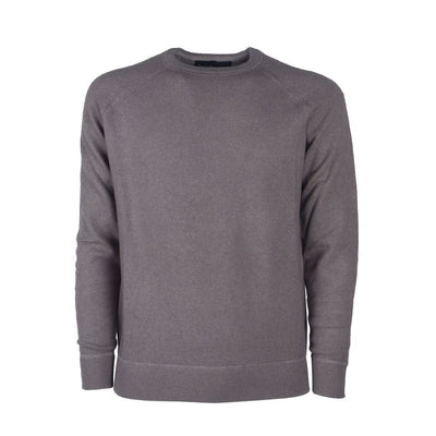 Emilio Romanelli Elegant Gray Cashmere Crew Neck Sweater