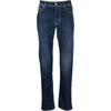 Jacob Cohen Exclusive Indigo Straight Leg Jeans with Bandana Detail