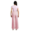 Hinnominate Chic Pink Palazzo Pants with Drawstring