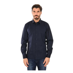 Blue Cotton Mens Shirt