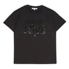 Patrizia Pepe Chic Rhinestone Embellished Black Cotton Tee