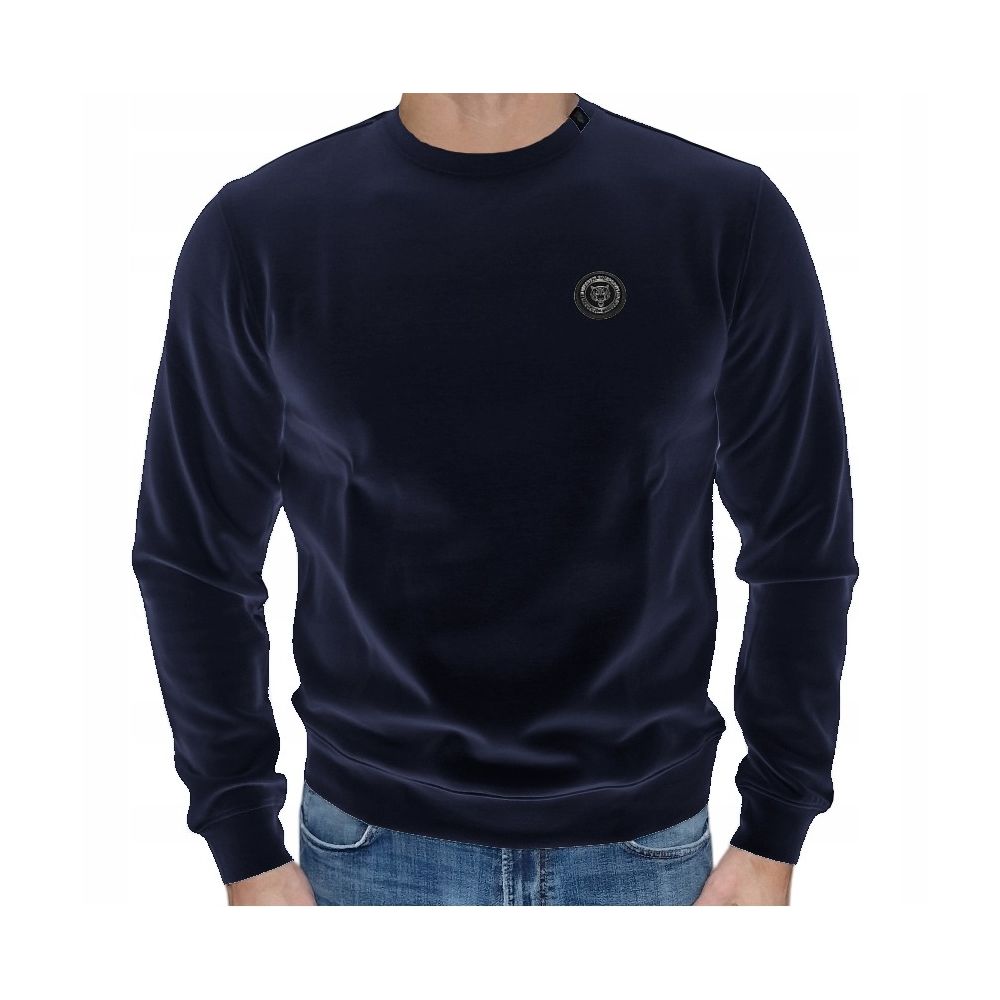 Plein Sport Blue Cotton Men's Crewneck Sweater