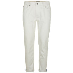 Elegant White Denim Trousers for Men