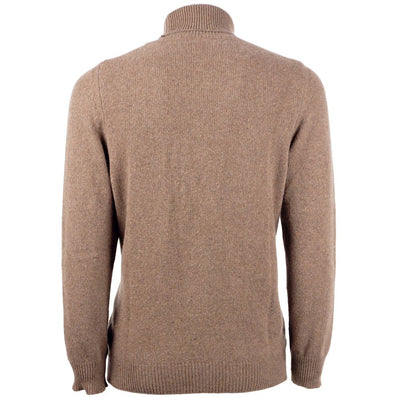 Emilio Romanelli Brown Cashmere Men Sweater