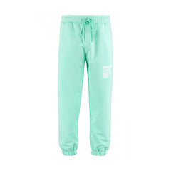 Emerald Cotton Trousers with Logo Detail