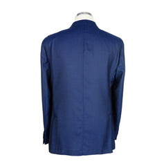 Blue Wool Men Jacket