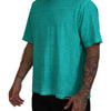 Dsquared² Light Green Cotton Linen Short Sleeves T-shirt