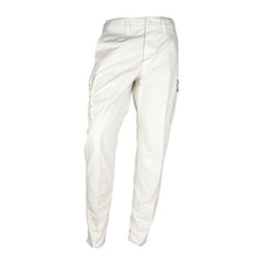 White Cotton Men's Trouser