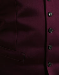 Maroon Satin Silk Waistcoat Dress Formal Vest