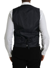 Black Wool Waistcoat Dress Formal Vest