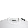 Balenciaga Off White Cotton Jersey Round Neck T-shirt