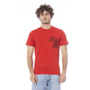 Cavalli Class Red Cotton Men T-Shirt