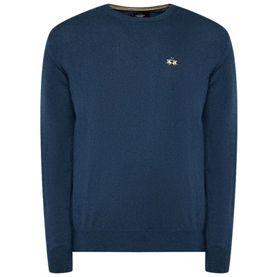 La Martina Light Blue Cotton Sweater