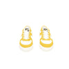 Cerruti 1881 Yellow Leather Men Sneaker