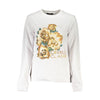 Cavalli Class White Cotton Sweater