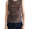 Dolce & Gabbana Sleeveless Multicolor Knit Wool Top