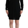 MARGHI LO' Elegant Black Wool Shift Dress