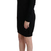 MARGHI LO' Elegant Black Wool Shift Dress