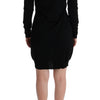 MARGHI LO' Elegant Black Wool Shift Dress