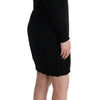 MARGHI LO' Elegant Black Wool Shift Dress